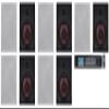 Rockville Bundle: (5) Pair WA870 8" 70V Commercial/Restaurant in-Wall Speakers 50W/25W/12.5W/6.3W Bundle with RCS650-6 650 Watt 6 Zone 70v Commercial/Restaurant Amplifier/Bluetooth (6 Items) view 1