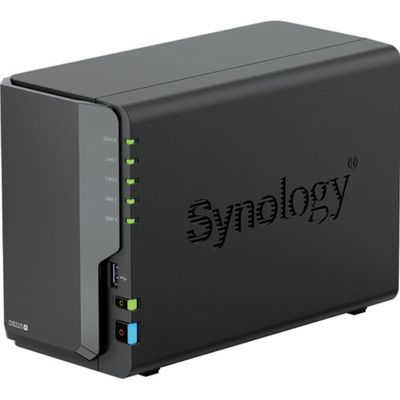 DiscTech DS225+ 2-Bay NAS Server Combo with 16TB (2 x8TB) HDD, 6GB DDR4 RAM, 2.5GbE LAN