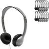 HamiltonBuhl MS2L SchoolMate Personal Stereo Headphones 25-Pack  OnEar Design, 3.5mm SlimBarrel Plug, ChewResistant DuraCord, Replaceable Leatherette Cushions  Gray view 1