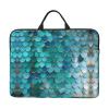 14in Laptop Case Sleeve Bag - Mermaid Scale Print Portable Handle, Business Travel, Commuting, Accessory Pocket view 1