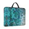 14in Laptop Case Sleeve Bag - Mermaid Scale Print Portable Handle, Business Travel, Commuting, Accessory Pocket view 4