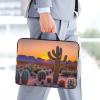 14in Laptop Case Sleeve Bag - Cactus Desert Sunsets Print Portable Handle, Business Travel, Commuting, Accessory Pocket view 2