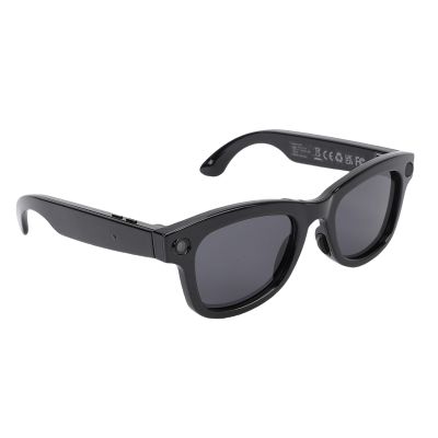 Yoidesu AI Smart Camera Glasses, 5MP 1080P HD Camera Glasses with Music/Photo Taking/Calls, AI Translator 26 Languages for Outdoor and Indoor, Hiking Travel (Black)