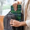 14in Laptop Case Sleeve Bag - Blue Scottish Tartan Print Portable Handle, Business Travel, Commuting, Accessory Pocket view 2