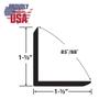 Outwater Plastics Black 1-1/2 Inch X 1-1/2 Inch X 1/8 Inch Thick Rigid Plastic Even Leg 90 Degree Angle Moulding 72 Inch Lengths (Pack of 18 Pieces, 108 feet Total) view 2