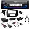 JVC Single DIN Bluetooth USB AUX AM/FM Radio LED Illumination Stereo Receiver Bundle Combo with Stereo Install Kit, Handle Bar Control Interface, 22" Wire Antenna (Fits Select 2014-Up HD Models) view 1