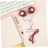 BATHVEVE Wired Earhook Earphones with Noise Isolating Stereo Sound Clip Headset for Player Computer Tv Red Sporty Design Compatible with Multiple Devices view 3