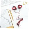 BATHVEVE Wired Earhook Earphones with Noise Isolating Stereo Sound Clip Headset for Player Computer Tv Red Sporty Design Compatible with Multiple Devices view 4