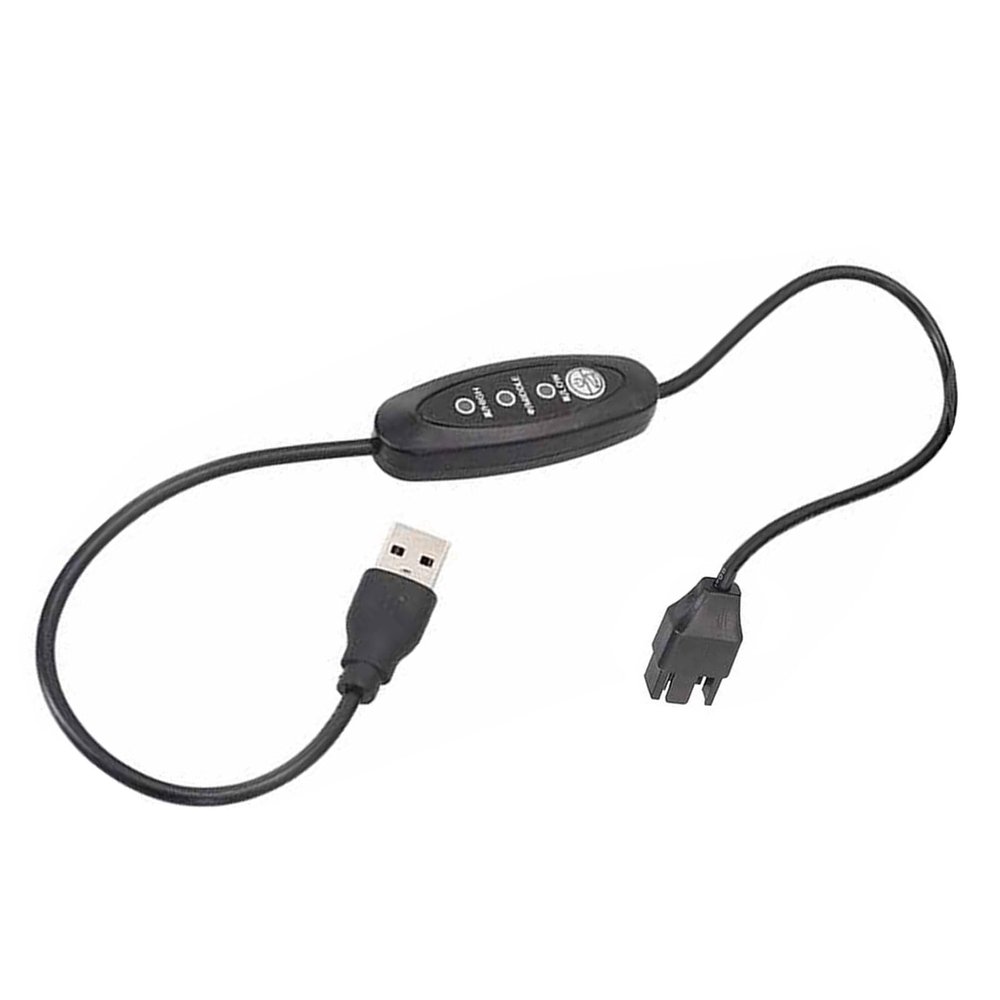 AOOOWER Versatility USB 5V to 12V Converter Cable for Computer Fan with Three Speed Control USB to 4Pin Computer Fan Cable