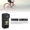 Yoidesu 2.7K Thumb Action Camera, 64GB Mini Body Camer with POV Recording, 180 Degree Rotatable Magnetic Hanging Lanyard Wearable Camcorder for Cycling Travel (Black) view 2