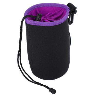 COOLHIYA Water Resistant Shockproof Camera Lens Bag Neoprene Protective Pouch with Drawstring Closure for DSLR Lens Dust and Scratch Protection