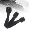 8Pin Female to 8Pin 4+4Pin Male Cable 1 to 2 Splitter for CPU Power Adapter Cord view 2
