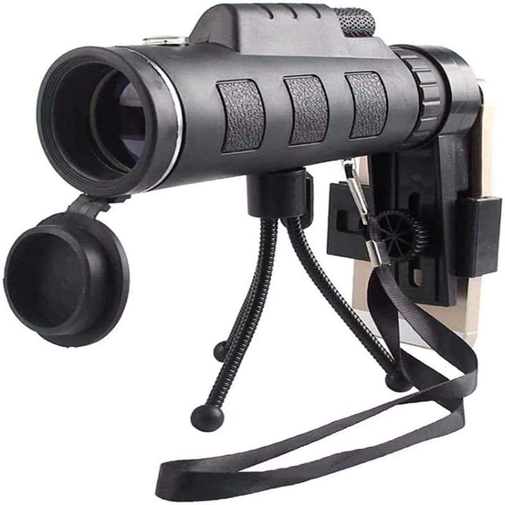 40X60 Monocular Telescope with Smartphone Holder & Tripod - High Power Binoculars for Bird Watching and Hiking