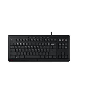 CHERRY Stream Keyboard TKL Wired USB TenKeyLess Compact Version without Number Pad. Silent Keystroke. Ideal for Office and Industrial Use. (Renewed)