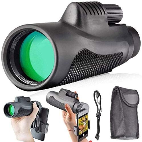 40x60 High Power Monocular Telescope with Smartphone Holder & Tripod - Perfect for Adult Bird Watching & Wildlife Observation