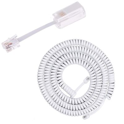 AOOOWER 1 Set Telephone Cord Detangler 360 Degree Rotating Landline Cable Telephone Handset Cord RJ9 Phone Cord Detangler