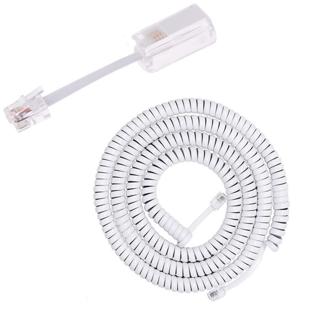 AOOOWER 1 Set Telephone Cord Detangler 360 Degree Rotating Landline Cable Telephone Handset Cord RJ9 Phone Cord Detangler