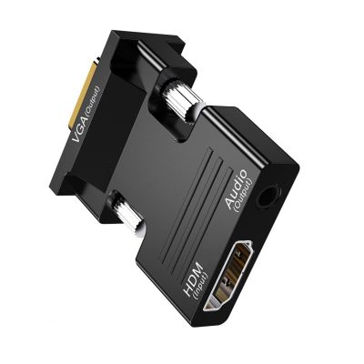 AOOOWER Compactly HDTV to VGA Converters Supporting 1080P Video and 3.5mm Output for Projectos Home Entertainment Systems