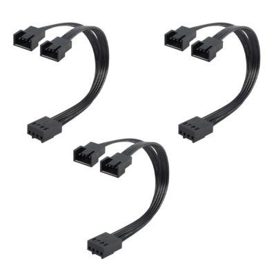 12V/4Pin PWMs Fan Splitter Adapter Cable 1 to 2 Computer CPU Coolers Fan Splitter PC Chassis Fan Extension Power Cable