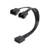 12V/4Pin PWMs Fan Splitter Adapter Cable 1 to 2 Computer CPU Coolers Fan Splitter PC Chassis Fan Extension Power Cable view 2