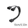 12V/4Pin PWMs Fan Splitter Adapter Cable 1 to 2 Computer CPU Coolers Fan Splitter PC Chassis Fan Extension Power Cable view 3