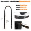 Cwatcun Genuine Leather Camera Strap, Adjustable Neck or Shoulder Sling Strap for Photographers for Nikon Canon Sony Olympus DSLR, Black view 3