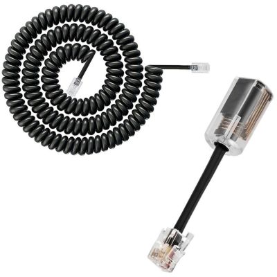 AOOOWER 1 Set Telephone Cord Detangler 360 Degree Rotating Landline Cable Telephone Handset Cord RJ9 Phone Cord Detangler