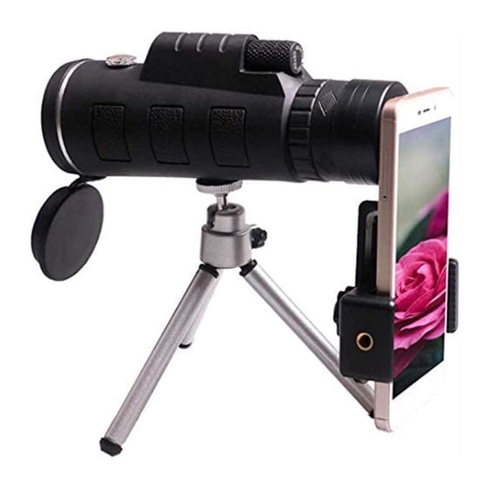 Adult Binoculars with Compass & Tripod - Mobile Phone Monocular Telescope, Refractor Astronomy Telescope, Mini Telescope for Outdoor Use