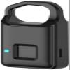Fingerprint Padlock, Ultra Light One Touch Open Fingerprint Lock, USB Charging, Suita for Gym, Sports, School Employee Locker, Fence, Suitcase, Black view 1