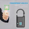 Fingerprint Padlock, Ultra Light One Touch Open Fingerprint Lock, USB Charging, Suita for Gym, Sports, School Employee Locker, Fence, Suitcase, Black view 4
