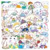 100pcs Cartoon Stickers for Water Bottle, Waterproof Vinyl Decal for Adult Teen Kids Laptop Skateboard Phone Travel Case Bike Guitar Computer Helmet (dsn100) view 3