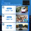 3 Channel Dash Cam Front Rear Inside, 4 inch Screen Dash Camera for Cars, 1296P Full HD Dash Cam Dual Lens Car Dash Camera with Loop Recording, Wide Angle view 3