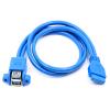 AOOOWER USB3.0 Motherboard 20Pin Port USB3.0 Female to Female Screw Mount Panel Motherboard 20Pin Extension Cable view 1