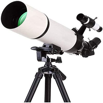 TYUHDUYUR 2021 Updated Telescopes for Astronomy Beginners 45 Degree Erect Zenith Mirror 80mm Large Diameter 5x24 Finder Telescope for Kids with Backpack and Tripod (Color Package 1) Package 1