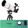 TYUHDUYUR 2021 Updated Telescopes for Astronomy Beginners 45 Degree Erect Zenith Mirror 80mm Large Diameter 5x24 Finder Telescope for Kids with Backpack and Tripod (Color Package 1) Package 1 view 2