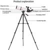TYUHDUYUR 2021 Updated Telescopes for Astronomy Beginners 45 Degree Erect Zenith Mirror 80mm Large Diameter 5x24 Finder Telescope for Kids with Backpack and Tripod (Color Package 1) Package 1 view 3