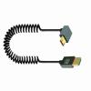 AOOOWER Premium 8K HDTV to Small HDTV Connectors Cable for Seamlessly Video&Sound Transmission Flexible Coiled Extension Cable view 2