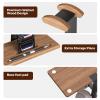 DEMEGA Walnut Headset Stand for Desk with Phone Holder | Headphone Stand Headphone Holder (Natural Wood) view 3