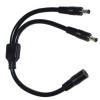 180W DC5525 Power Wire Line Female to 2xMale Connector Splitter Cable Cord for LED Light Fan with 5.5x2.5mm Port Black Power Cable view 4