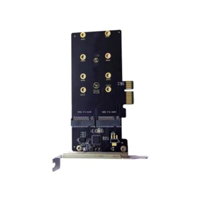 AOOOWER PCIE Solid States Drives 2 Port with Bracket PCIE to 2 Port Solid States Drives Transfer Card for 2230 2242 2260 2280