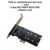 AOOOWER PCIE Solid States Drives 2 Port with Bracket PCIE to 2 Port Solid States Drives Transfer Card for 2230 2242 2260 2280 view 2