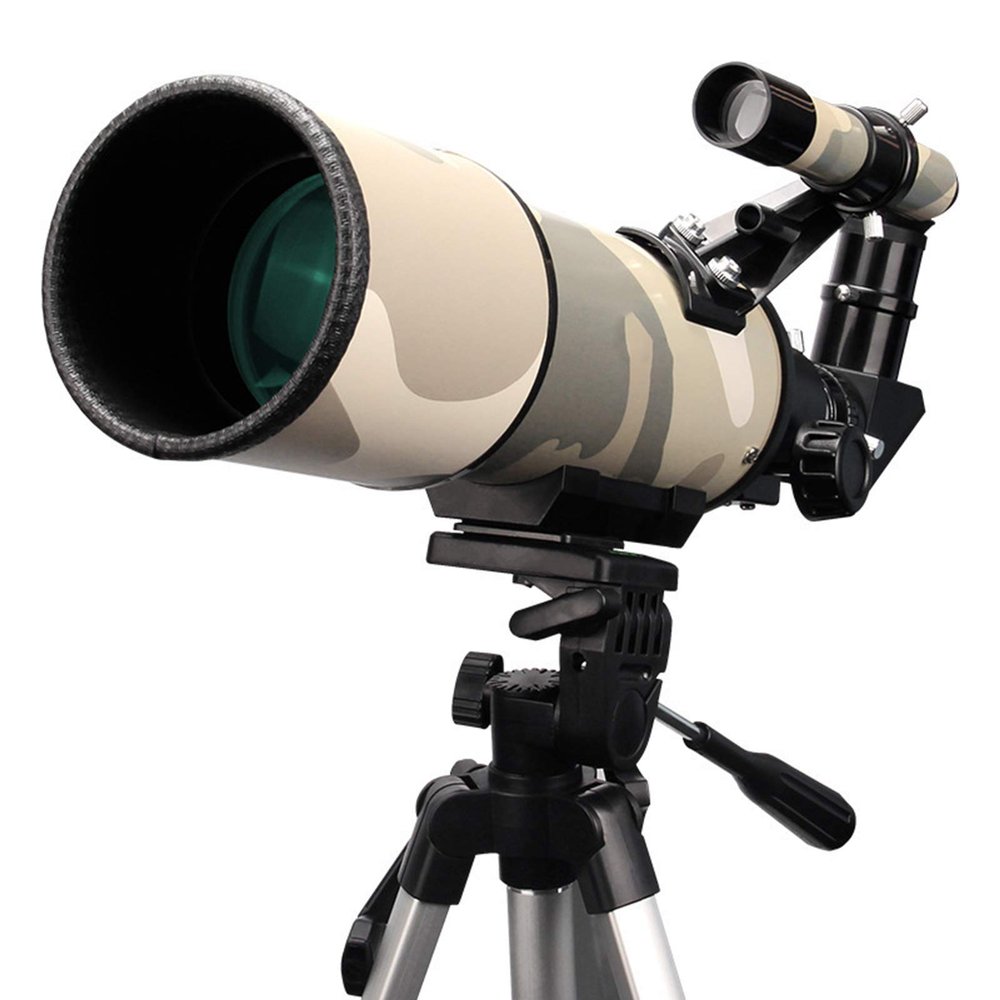 TYUHDUYUR Telescope for Kids& Beginners 80mm Aperture 400mm Astronomical Refractor Telescope Portable Travel Telescope with Tripod + Finder Scope + Smartphone Adapter