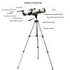 TYUHDUYUR Telescope for Kids& Beginners 80mm Aperture 400mm Astronomical Refractor Telescope Portable Travel Telescope with Tripod + Finder Scope + Smartphone Adapter view 4