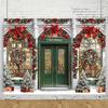 10x8ft Shop Photography Background Winter Snow Christmas Family Party Birthday Portrait Background view 2