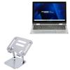 BoxWave Stand and Mount Compatible with Hyundai HyFlip (13.3 in) - Executive VersaView Laptop Stand, Ergonomic Adjustable Viewing Angle Metallic Riser - Metallic Silver view 1