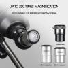 TYUHDUYUR Refractor Telescopes 700/70mm Telescope for Beginners Adult Professional Astronomy Travel Telescope with Tripod+Finder Scope+Travel Backpack+2 eyepieces+3X Barlow Lens view 3