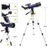 TYUHDUYUR Telescope for Kids 70mm Aperture 400mm Focal Length Mount Telescope Fully Multi-Coated Optics with Adjustable Tripod Phone Adapter for Children and Beginners White (Blue) view 3