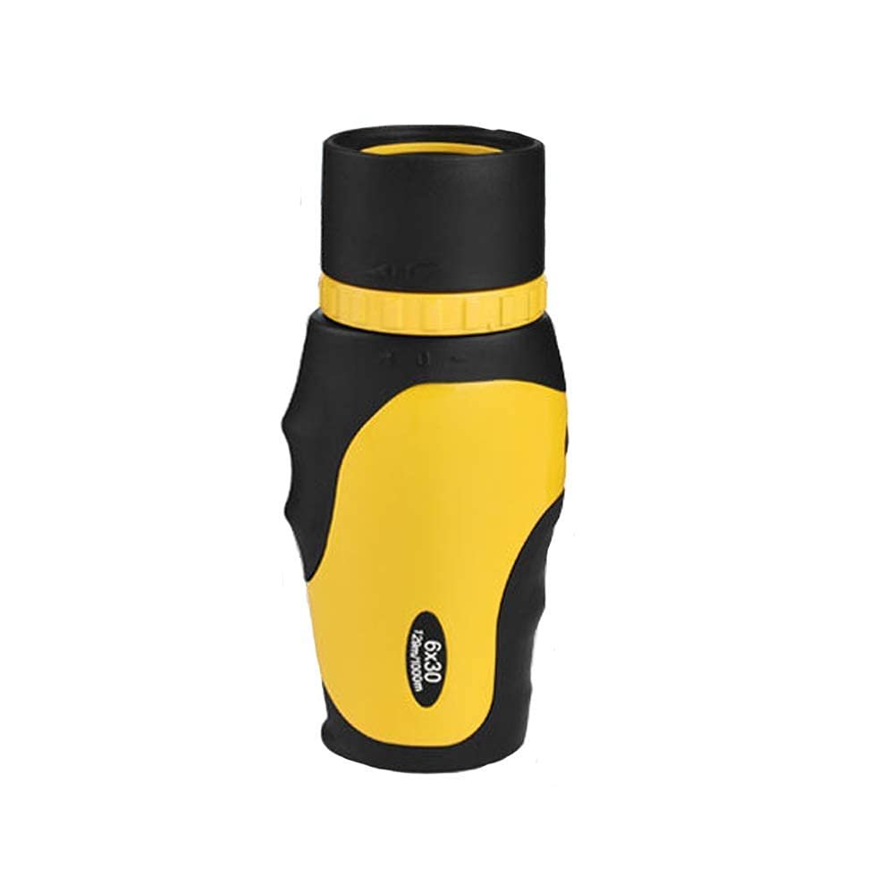 TYUHDUYUR 6X30 Monocular Telescope Portable BAK4 Prism FMC Lens Monocular Telescope Compact with Life Waterproof Monocular for Bird Watching (Yellow)