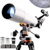 TYUHDUYUR Super Binoculars Telescope for Beginners Adults 80 Mm Astronomical Refractor Telescopes with Height Adjustable Tripod Phone Mount Moon Filter 3X Barlow Lens Viewing The Natural Scenery view 1