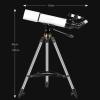 TYUHDUYUR Super Binoculars Telescope for Beginners Adults 80 Mm Astronomical Refractor Telescopes with Height Adjustable Tripod Phone Mount Moon Filter 3X Barlow Lens Viewing The Natural Scenery view 3